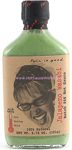 Pain is Good Diva Jalapeno Wasabi #66 Chilisauce, 5.oz