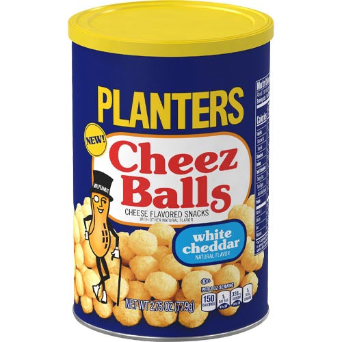 Planters Cheez Balls – Käse aromatisierte Snacks – Weiß Cheddar – 2.75 OZ