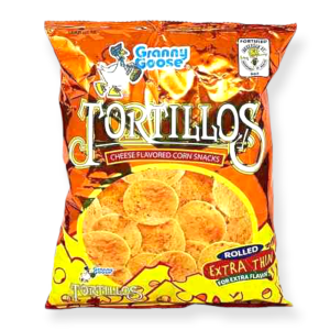 Granny Goose Tortillos Käse aromatisierte Mais Snacks 100 g – orange