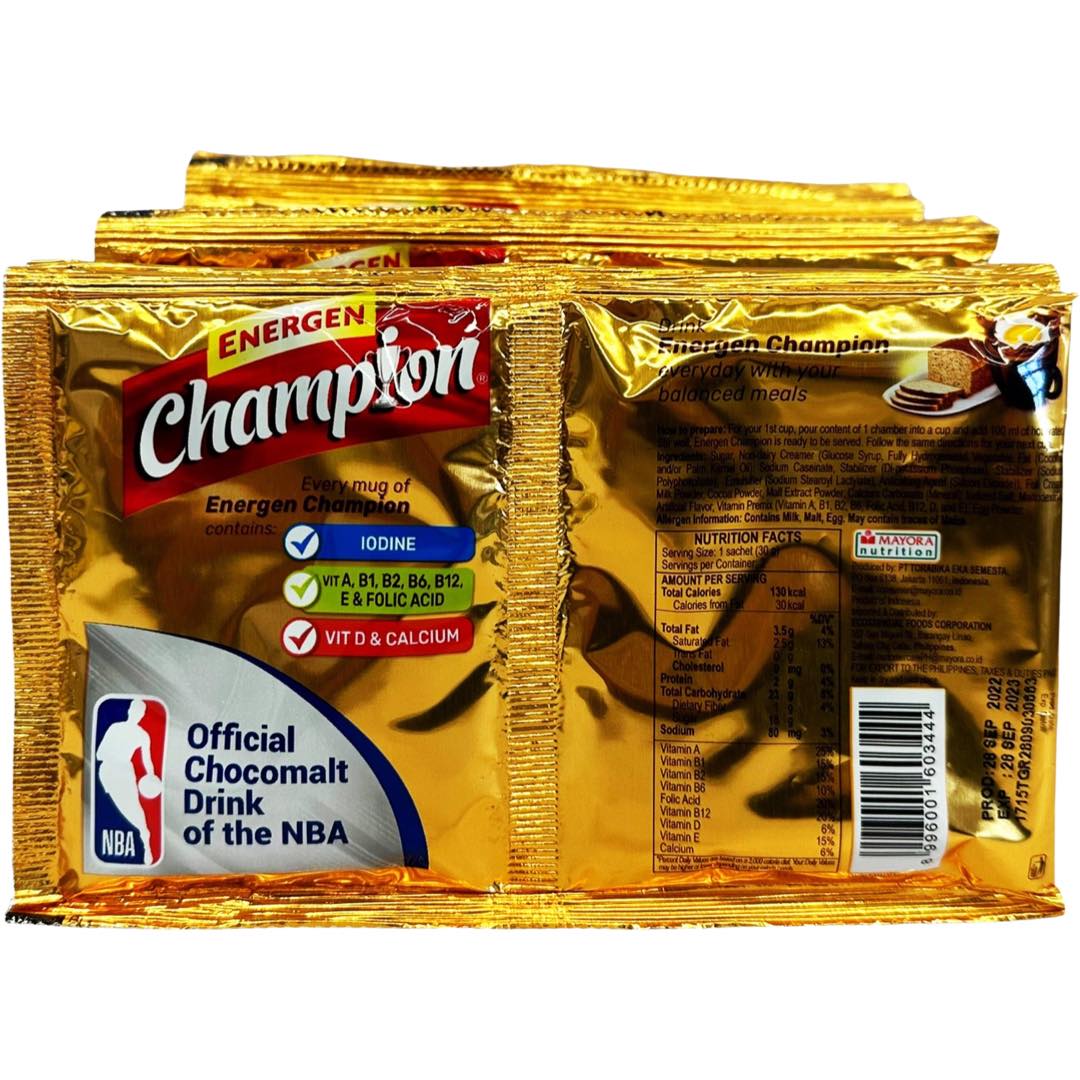 Energen Champion Pulverisierter Choco Malt Drink – 16 Beutel – 480 G