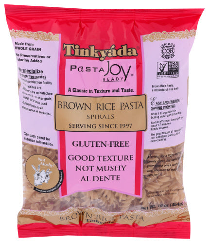 Tinkyada Pasta braune Reisspirale 16 Oz – Packung mit 1