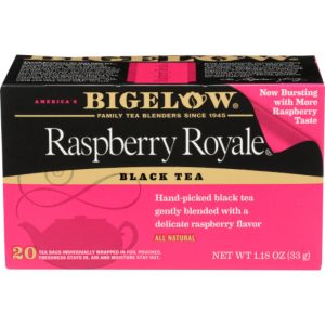 Bigelow Himbeer Royale Tee, 20 Beutel, 1,18 Unzen Packung mit 6