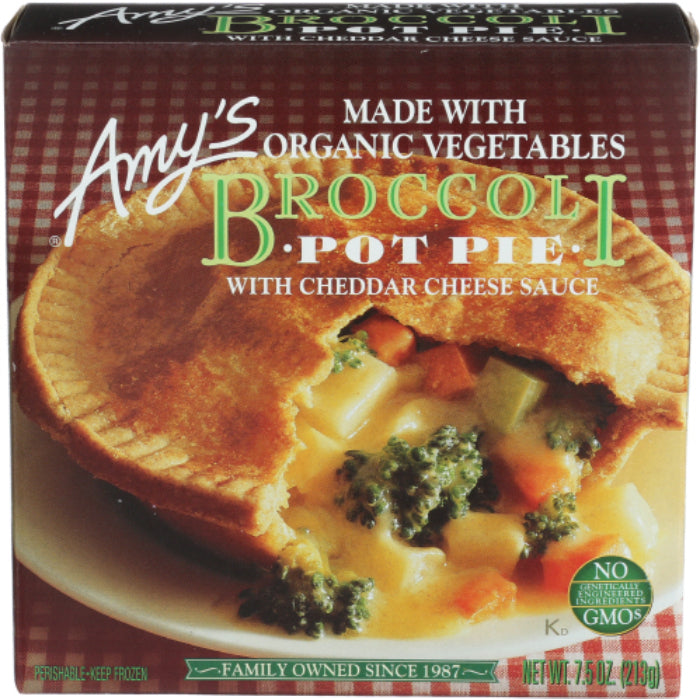 Amy's Pot Kuchen Brokkoli, 7,5 Oz – Packung mit 12 Stück
