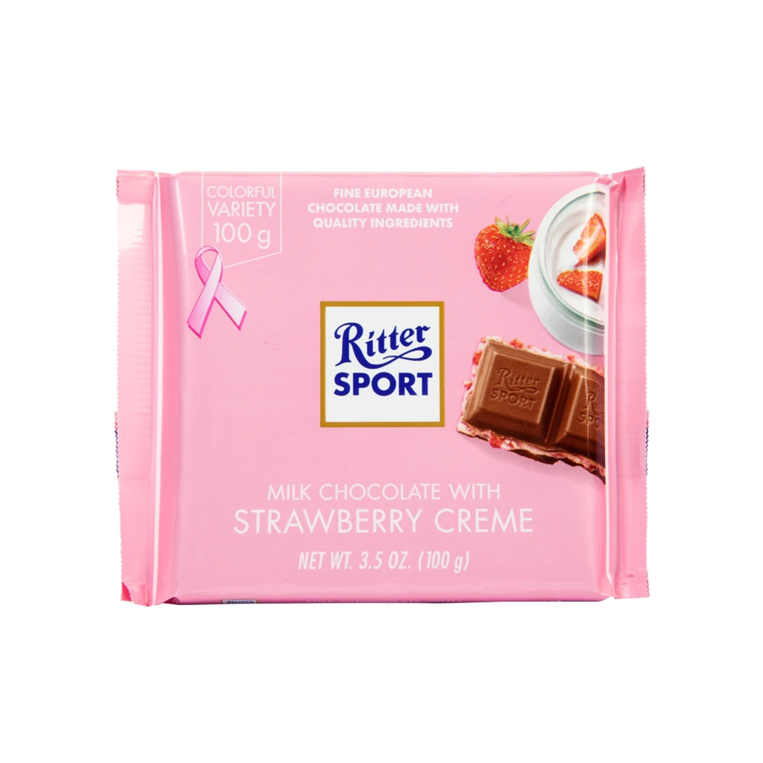 Ritter Sport Milchschokolade mit Erdbeer-Crème-Bar (Deutschland)