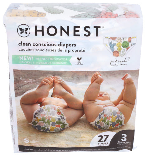 The Honest Company Windel Kaktus Cutie Sz 3 27 Pk – Packung mit 4