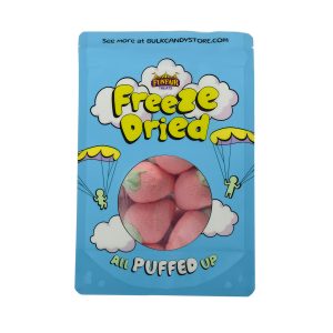Freeze getrocknete Schokolade gefüllt Erdbeer Marshmallows
