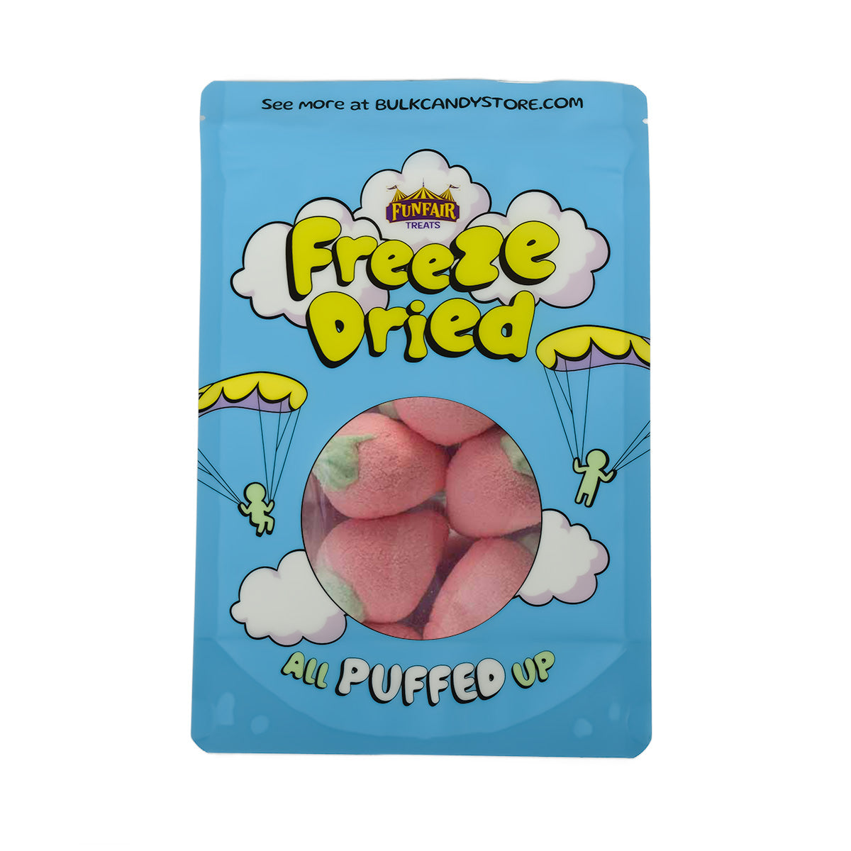 Freeze getrocknete Schokolade gefüllt Erdbeere Marshmallows