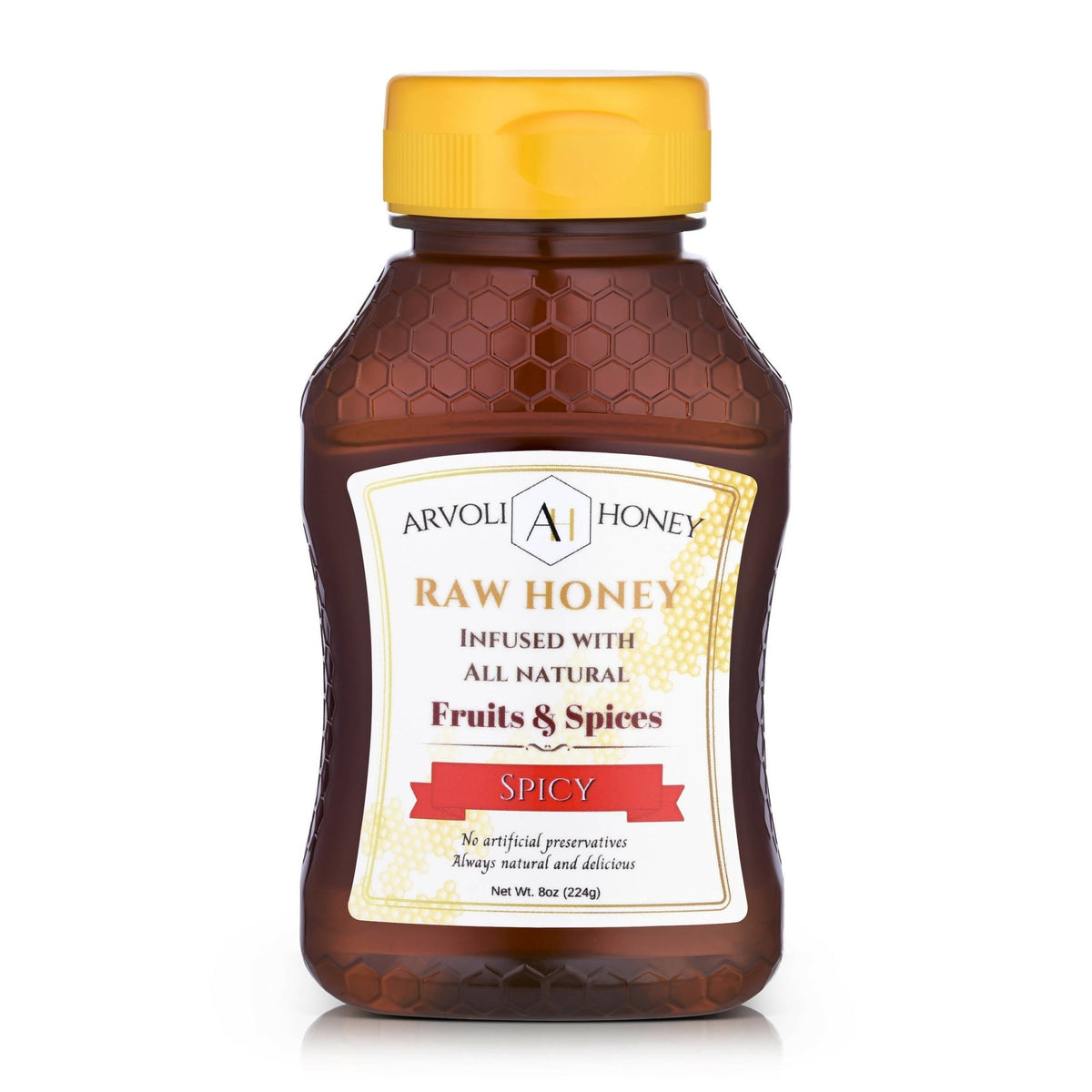 Arvoli Honig Heiße Honigflaschen – 12 Flaschen x 8 oz