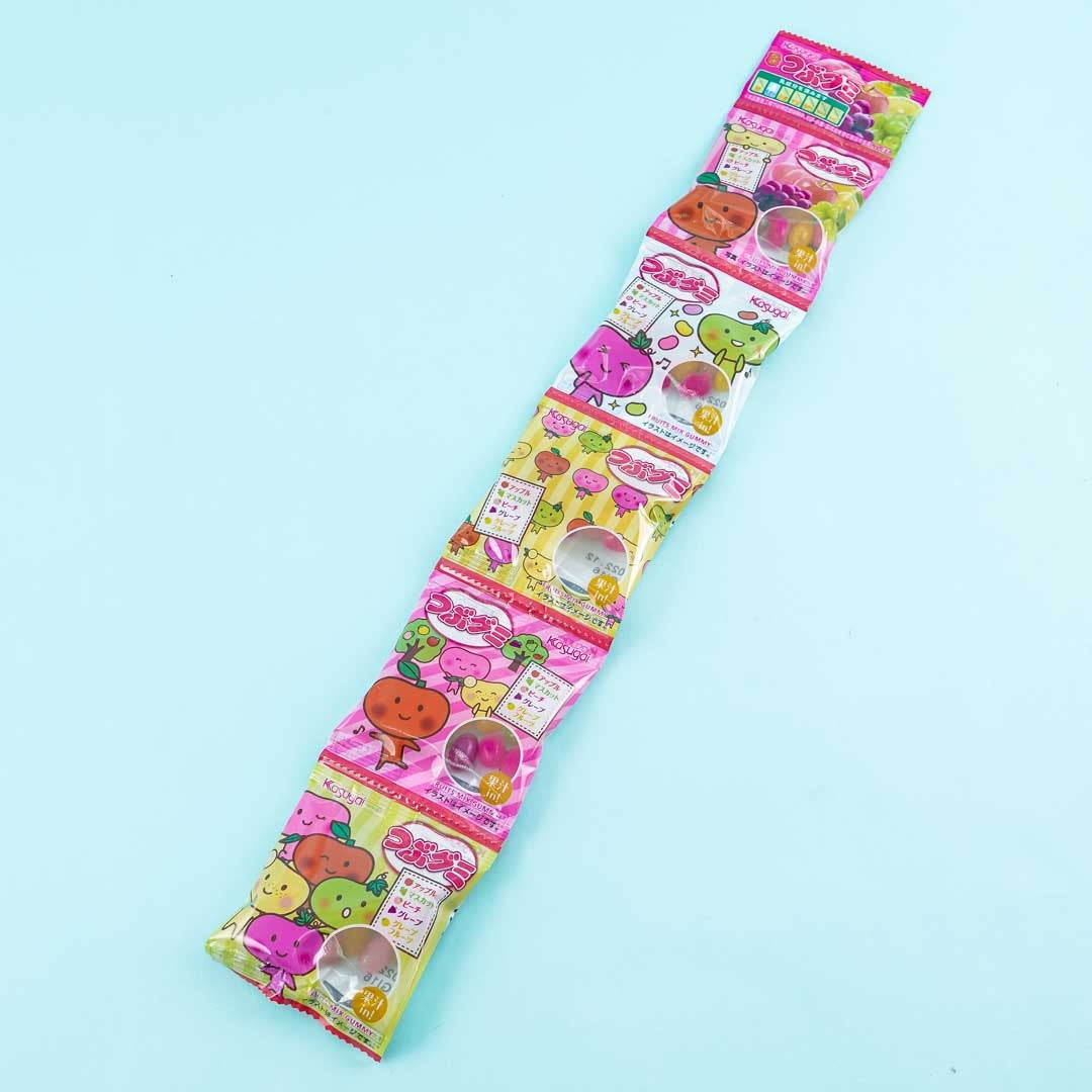 Kasugai Tsubu Fruchtmischung Gummy Süßigkeiten Set – 5 Stück