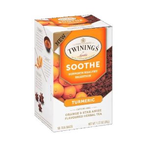 Twinings Soothe Kurkuma orange Stern Anis Tee, 18 Beutel spack à 6