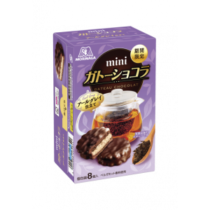 Morinaga, “Gateau chocolat Mini, Earl Grauer Tee, Kakaokuchen Sandwiches mit Sahne in 1 Box – 8pc