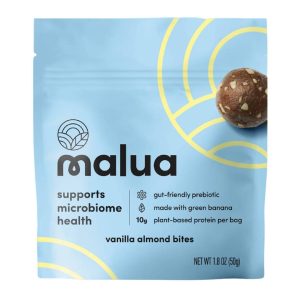 Malua Prebiotic Bio Darm gesund vegan Keto freundlich, Low Carb Vanille Mandelstiche – 8 Beutel x 1,8 Unzen