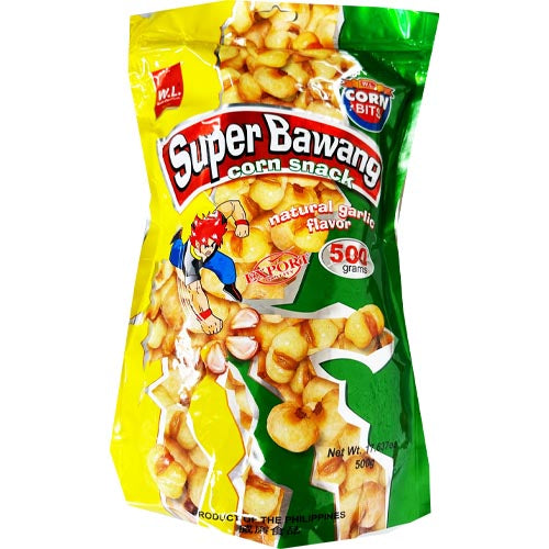 W.L. Foods – Super Bawang Mais Snack natürliches Knoblaucharoma – groß – 500 G