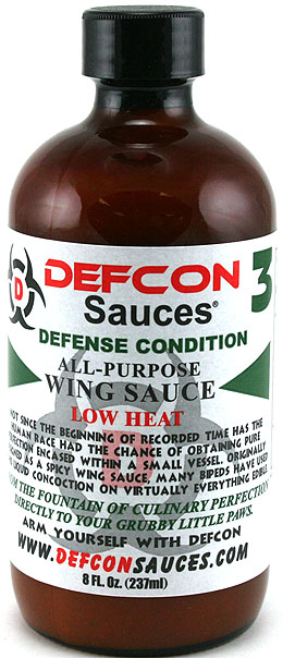 Defcon 3 Niedrige Hitze Allzweck-Flügelsauce, 8oz