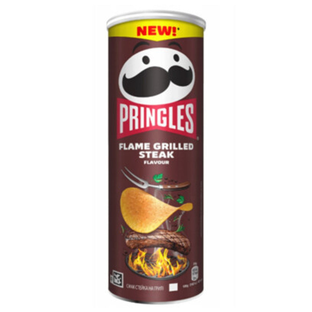 Pringles Flame Grilled Steak Kartoffelchips 165g BELGIEN (Fall von 12)