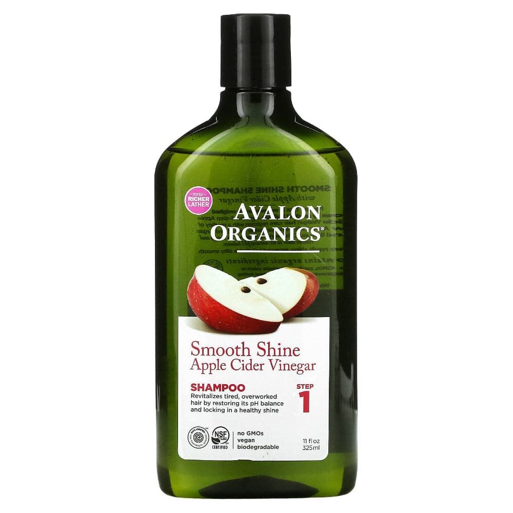 Avalon Organics – glatt Shine Apfelessig Shampoo, 11 fl oz