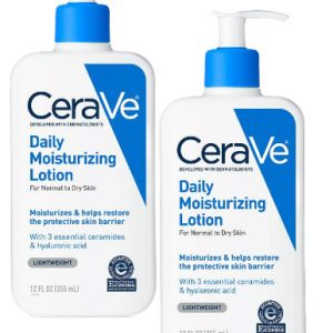 CeraVe Daily Moisturizing Lotion fĂĽr trockene Haut, 12 Unzen (Packung mit 2)