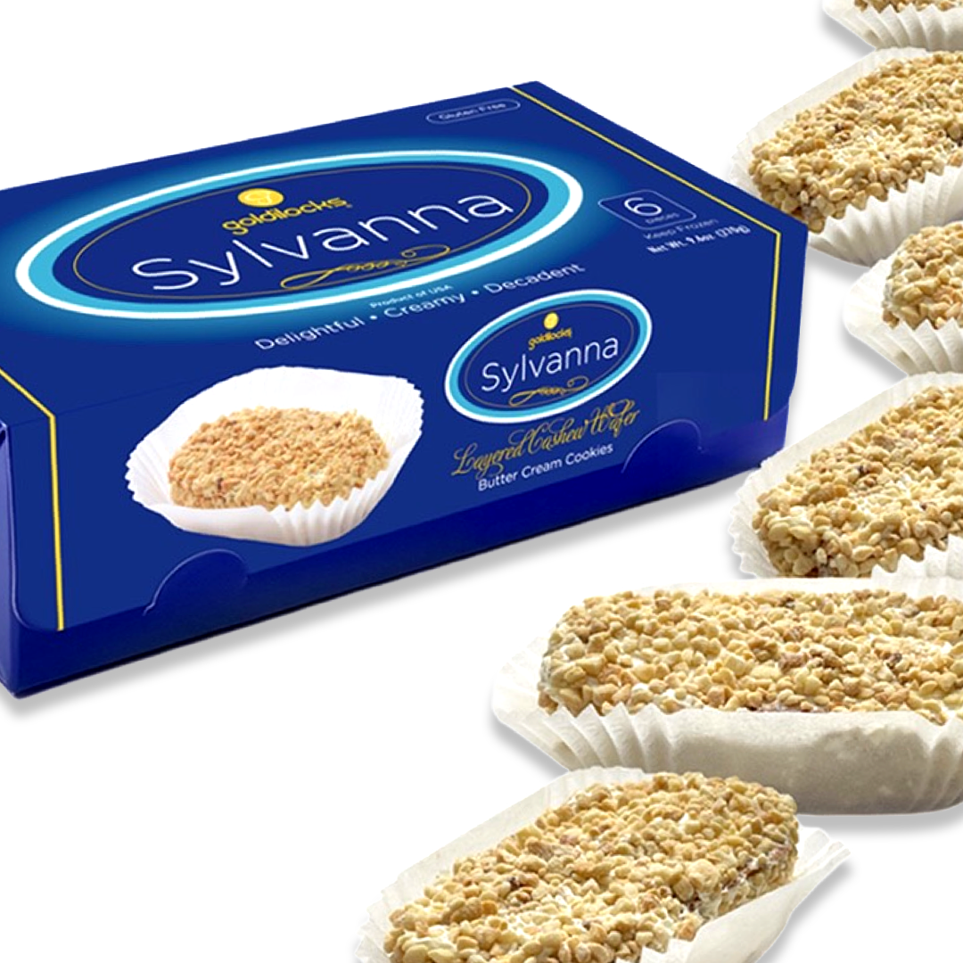Goldilocks Sylvanna – Gekühlte, geschichtete Cashew-Waffel-Buttercreme-Kekse – 6er Packung – 270 G