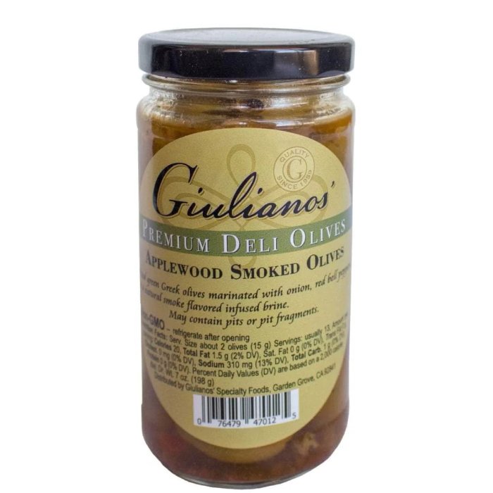 Giuliano – Oliv Deli Apfelholz geräuchert 6,5 Oz – Packung mit 6