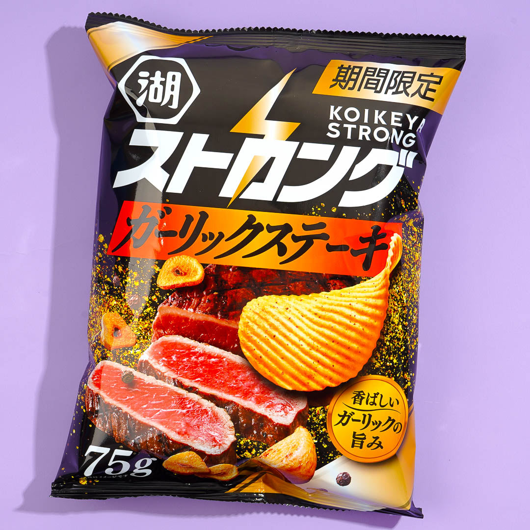 Koikeya Starke Kartoffelchips – Knoblauchsteak