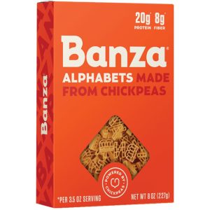 Banza – Alphabet Chickpea Nudeln, 8 Unzen – Packung mit 6 Stück