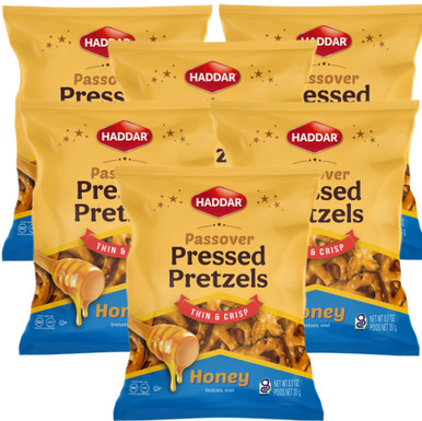Haddar Honig gepresste Brezeln, koscher für Passah, glutenfrei, 0,7 oz (Packung mit 6)