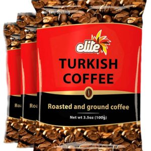 Elite gerösteter und gemahlener türkischer Kaffee, 3,5 Unzen Sack (Packung mit 3)