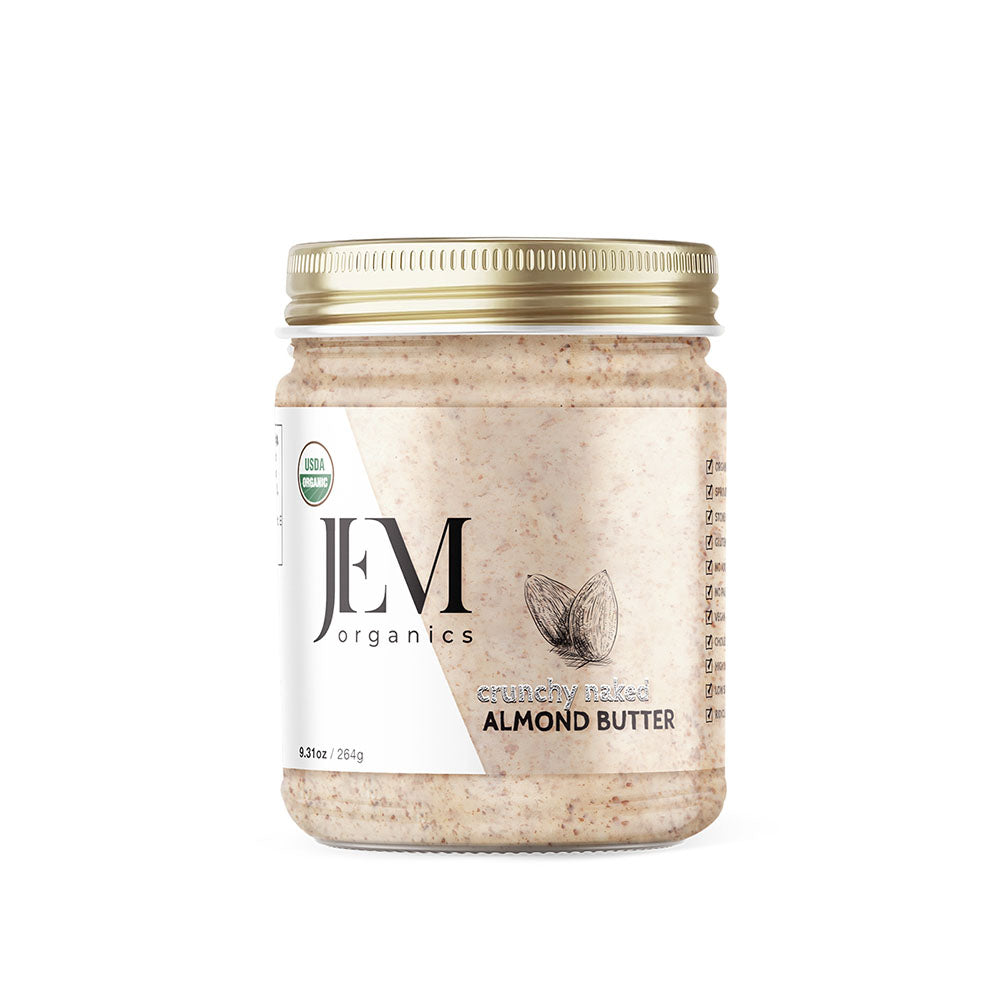 JEM Organics knusprig Naked Mandelmus – Mittelgroße 6er Packung