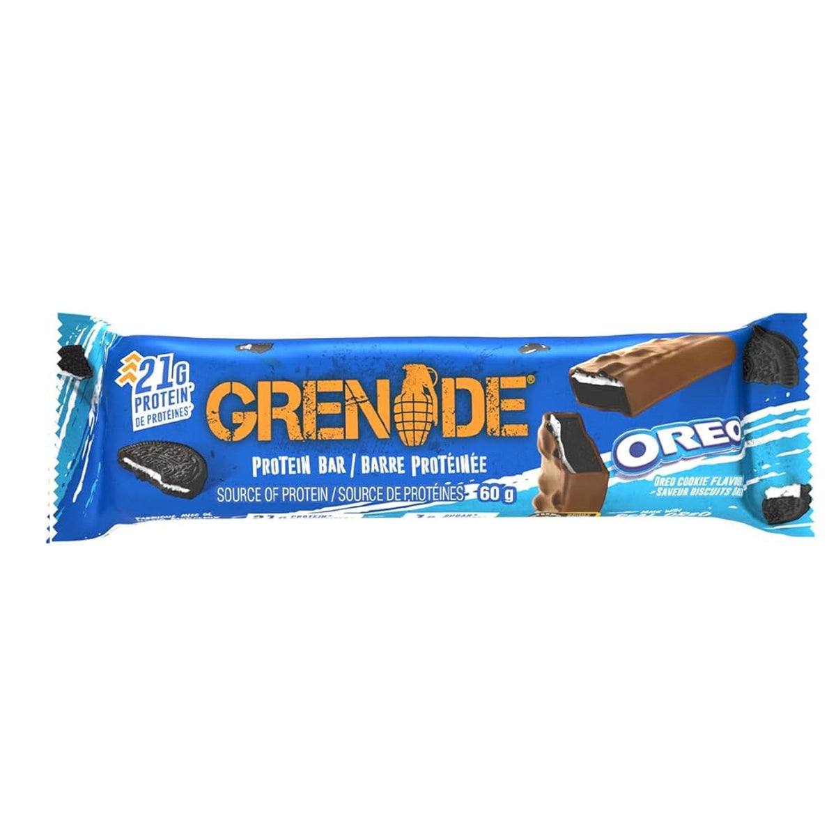 Oreo Grenade Schokolade Proteinriegel 60g Box von 12 VEREINIGTES KÖNIGREICH
