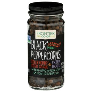 Frontier Herb – Peppercorns schwarze ganze 1,86 Unzen – Packung mit 1