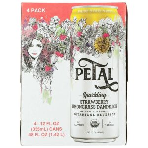Petal Wasser Erdbeere Zitronengras org 48 fo – Packung mit 6 – 4pk
