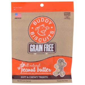 Buddy Kekse – Grain-Free Soft and weich und kaubar Treats Natürlicher Erdnussbutt