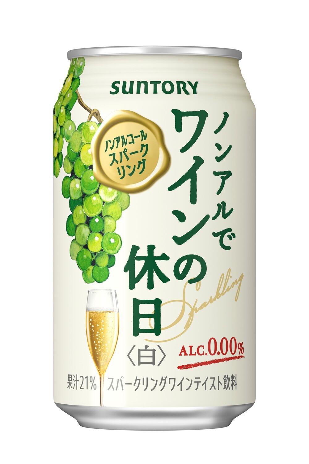 Suntory, “Wein ohne Kyujitsu”, Ohne Alkohol Wein Geschmack Sekt, weiß, 350ml