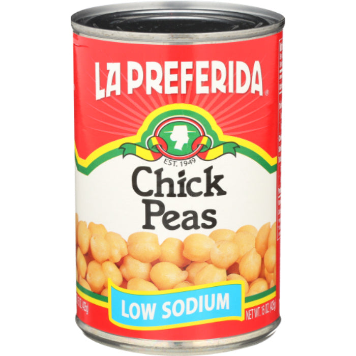 La Preferida Kichererbsen mit niedrigem Natriumgehalt, 15 Oz – Packung mit 12
