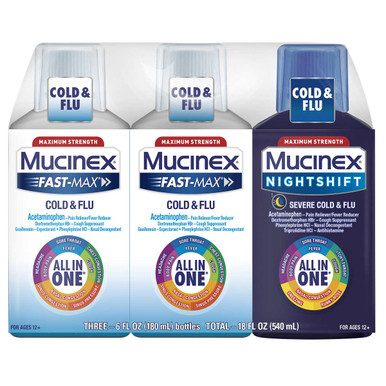 Mucinex All-in-One Fast Max Tag/Nacht, 18 Unzen