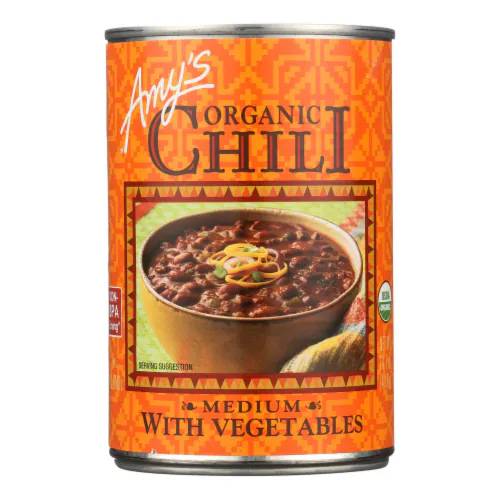 Amy's Organische mittlere Chili mit Gemüse, 14.7 Oz – Packung mit 12
