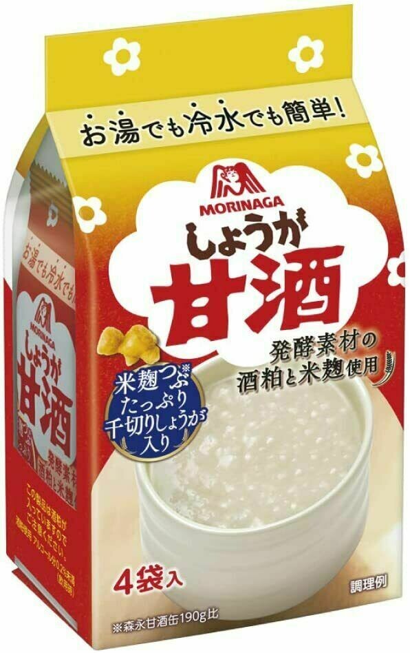 Morinaga, Amazake, 4 Packungen in 1 Beutel, gefriergetrocknet Amazale