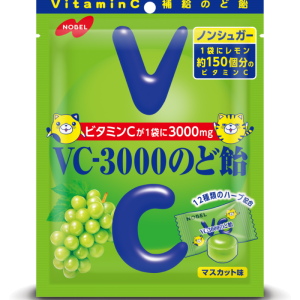 Nobel, VC-3000 Nodoame, Muscat Geschmack Hard Süßigkeiten, – 90g