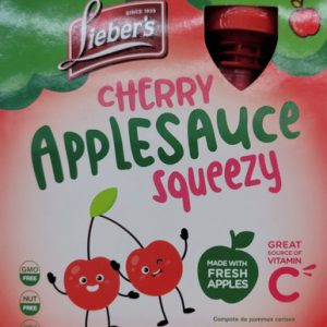 liebers Kirschäpfelauce spritzig Beutel, koscher für Passah, 4 Zählung