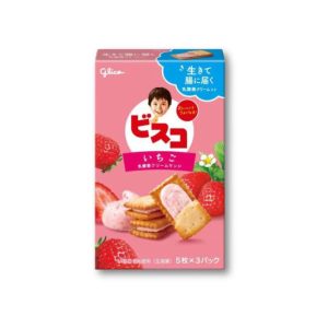 Glico Bisco Creme-Kekse Sandwich – Erdbeere