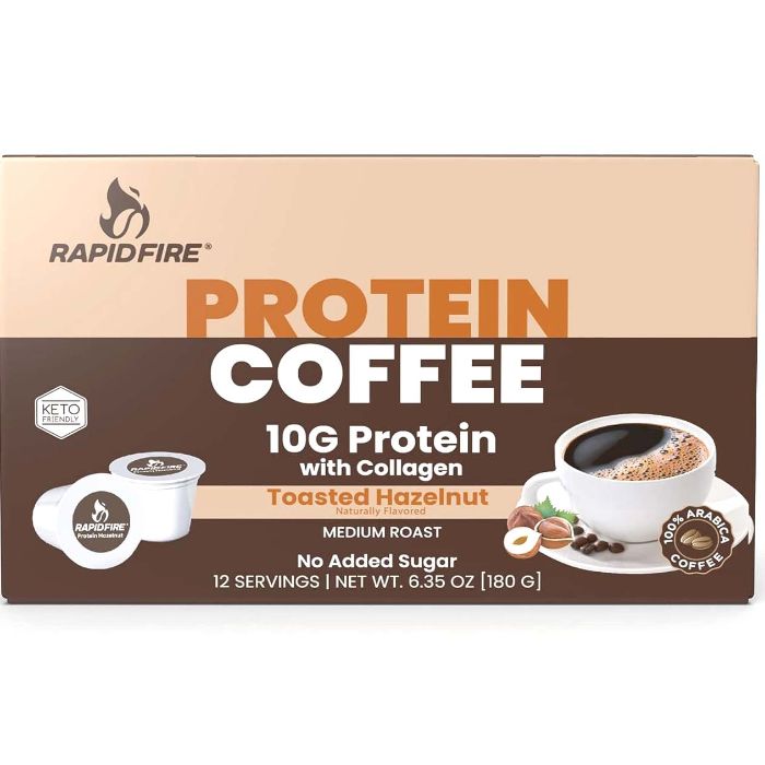 Rapid Fire Kaffeepads geröstet Haselnuss 12 Ea – Packung mit 4
