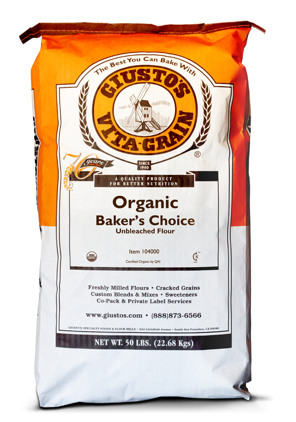 Giusto's – Bio Baker's Choice ungebleichtes Mehl, 50 lb