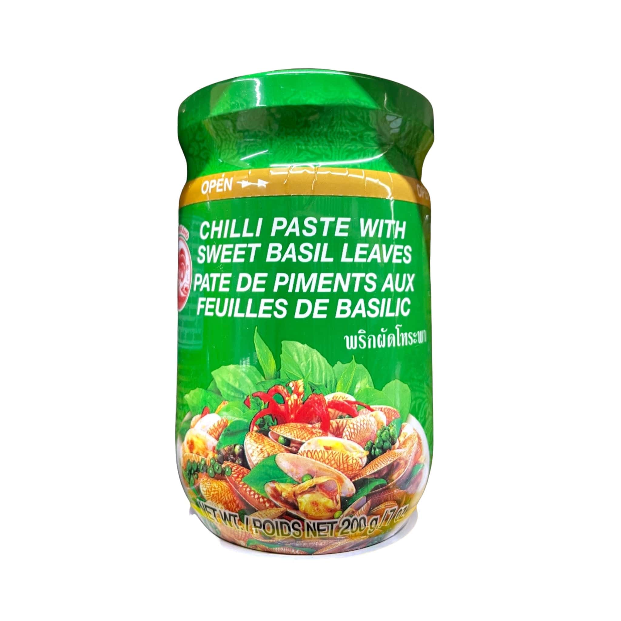 Cock Brand Chili Paste mit süßen Basilikumblättern
