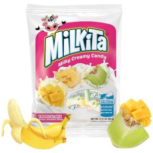 Milkita – Milky Creamy Bonbon-Tropische Mischung – Banane / Honigtau / Mango – 60 g