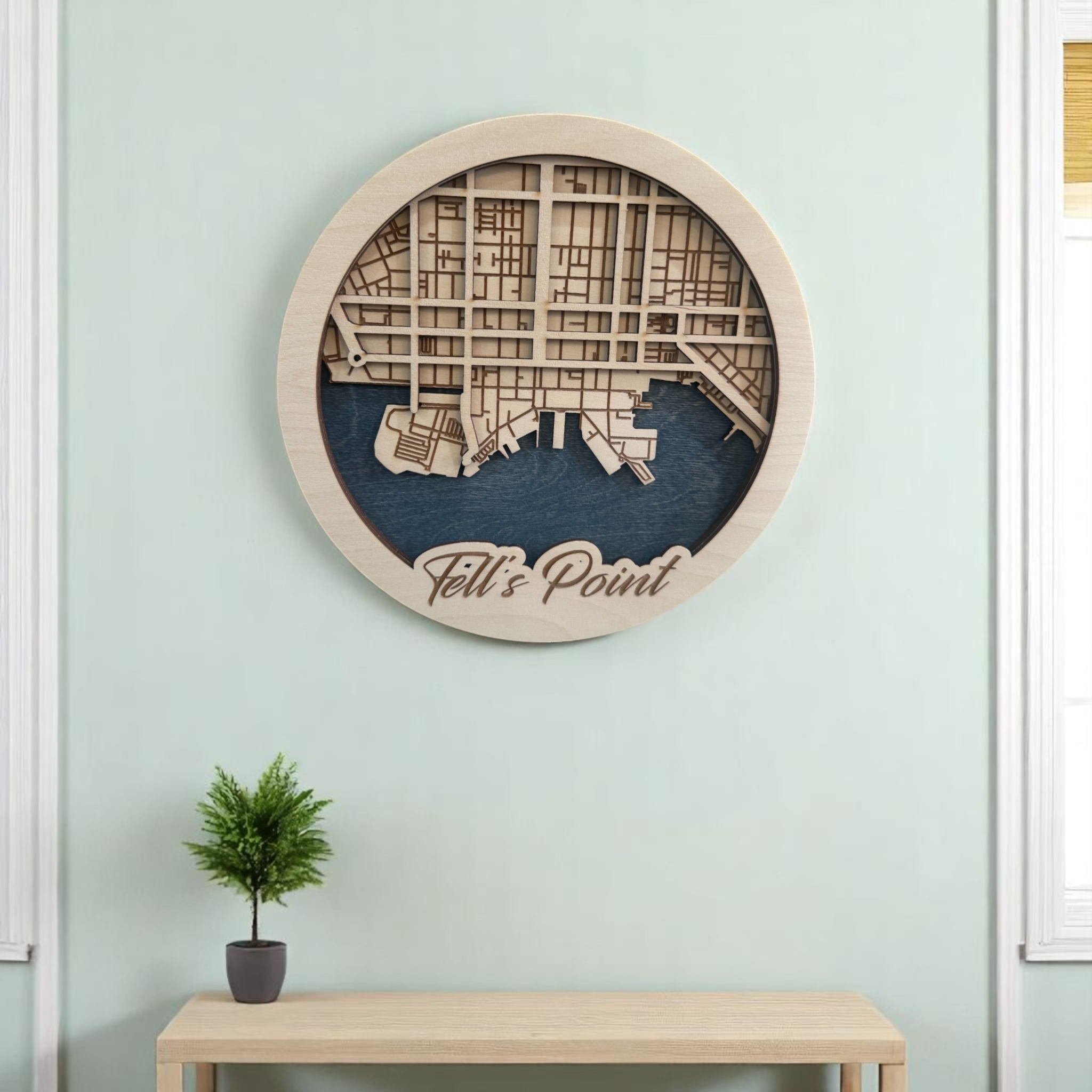 Große 3D-Rundkarte - Fell's Point