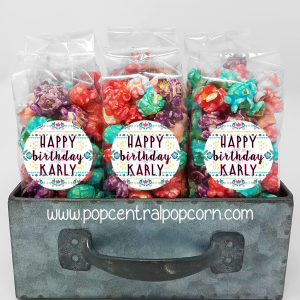 Boho Birthday Popcorn Party favors