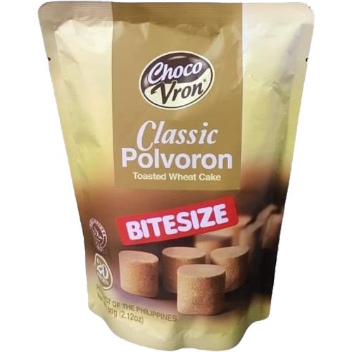 ChocoVron – klassisch Polvoron – gerösteter Weizenkuchen – BiteSize – 20 Stück – 80 G