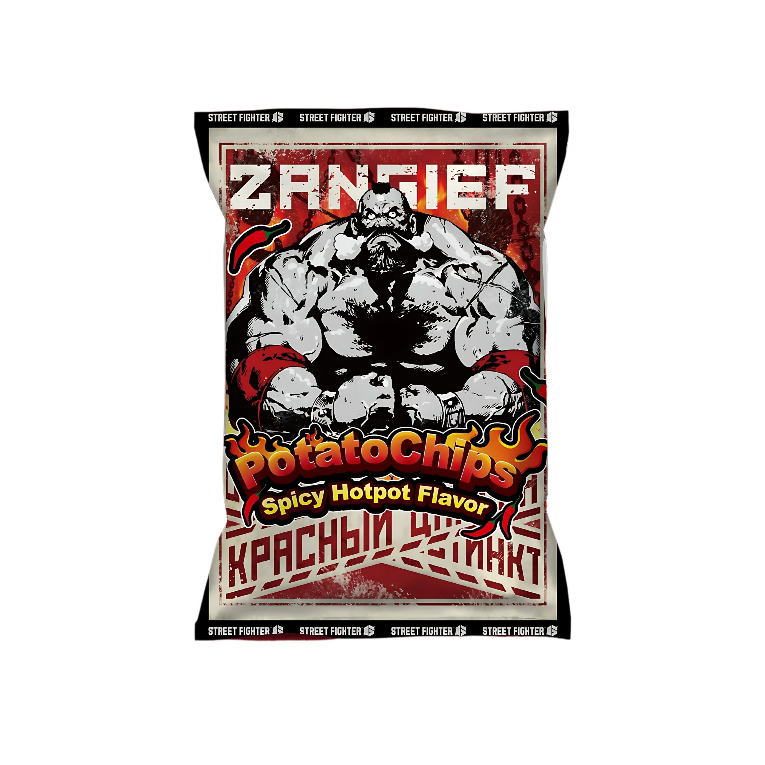 Zangief Street Fighter Kartoffelchips Würziges Hotpot-Geschmack (Taiwan)
