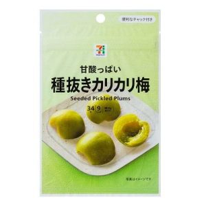Seven Premium, amazuppai karikari ume, gesaatte eingelegte Ume Pflaume, knusprig, – 34g