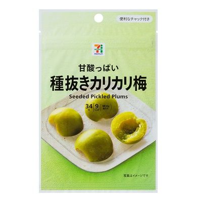 Seven Premium, Amazuppai Karikari Ume, Eingelegte eingelegte Ume-Pflaume, knusprig, 34g
